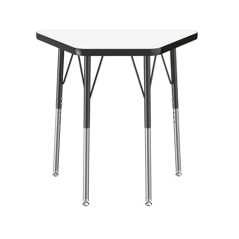 18 x 30 Trapezoid Dry-Erase Activity Table - WhiteboardBlack