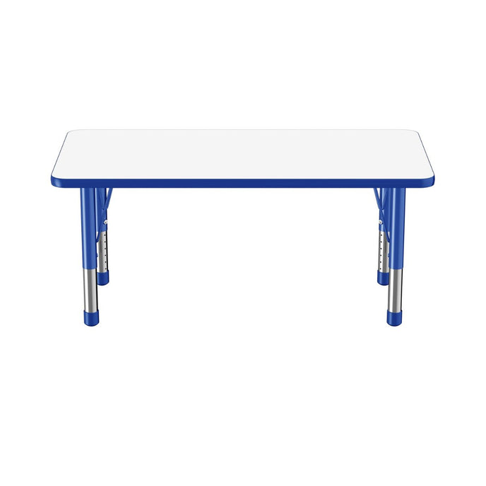 24 x 48 Rectangle Dry-Erase Activity Table - WhiteboardBlue