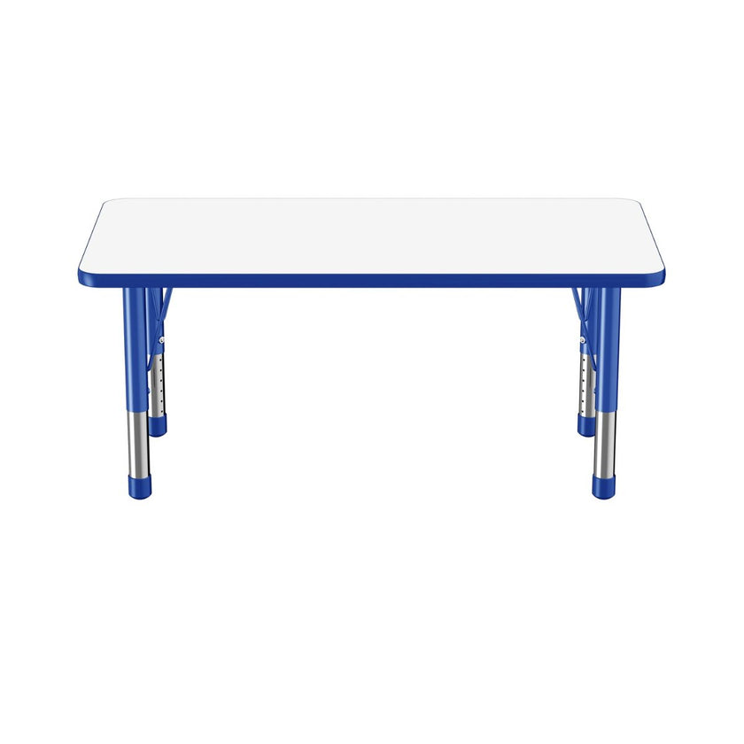 24 x 48 Rectangle Dry-Erase Activity Table - WhiteboardBlue