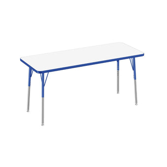 24 x 60 Rectangle Dry-Erase Activity Table - WhiteboardBlue