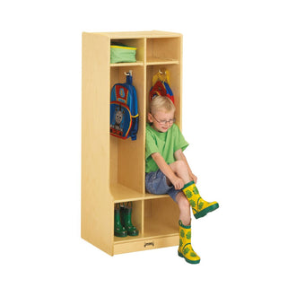 2 Section Coat Locker with Step