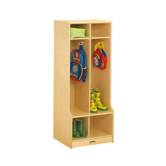 2 Section Coat Locker with Step