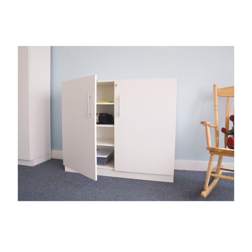Whitney White Lockable Wall Cabinet