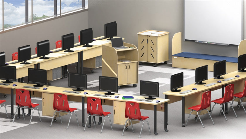 Dual Computer Lab Table