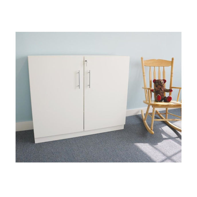 Whitney White Lockable Wall Cabinet