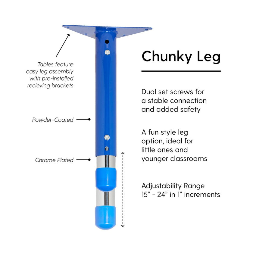 48 x 72 Kidney Dry-Erase Activity Table - WhiteboardBlue