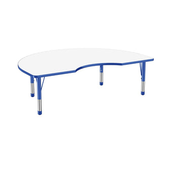 48 x 72 Kidney Dry-Erase Activity Table - WhiteboardBlue