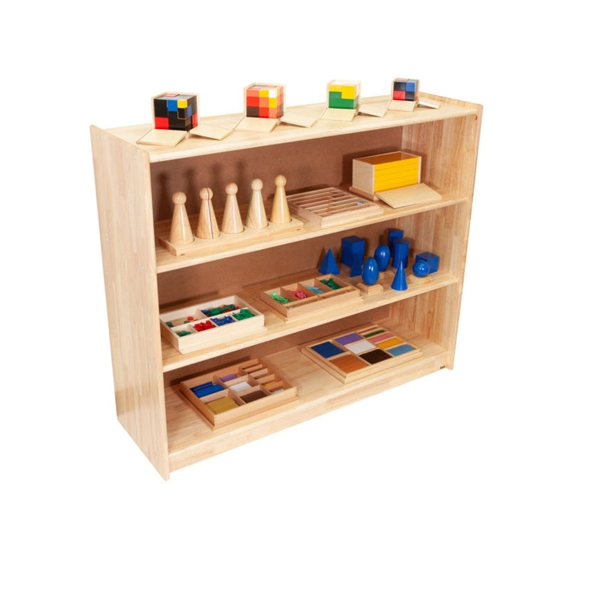 Large Rectangular Rubberwood Shelf w/ Back