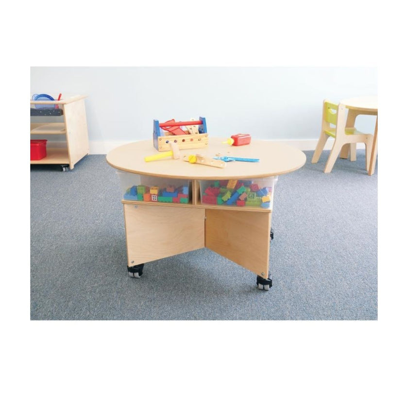 Mobile Collaboration Table With Trays