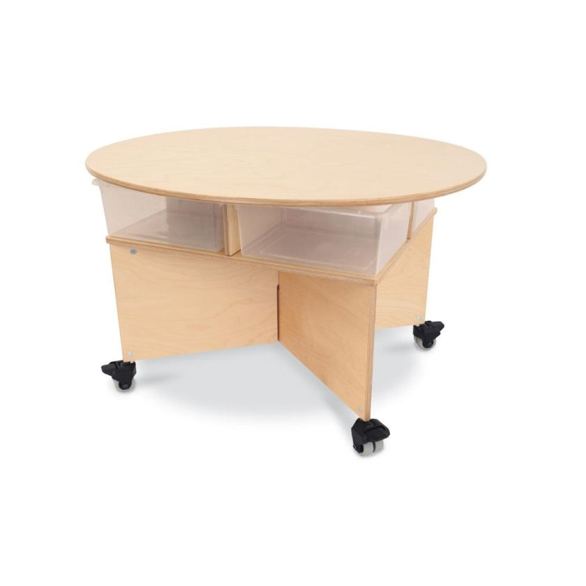 Mobile Collaboration Table With Trays