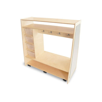 Mobile Dress Up Center With Trays and Mirror
