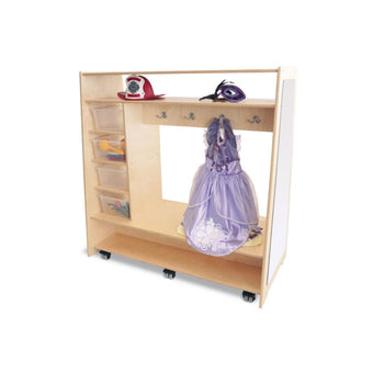 Mobile Dress Up Center With Trays and Mirror
