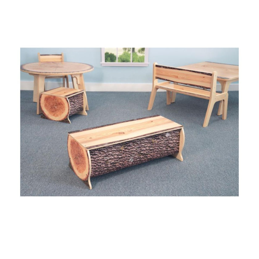 Nature View Live Edge Log Bench