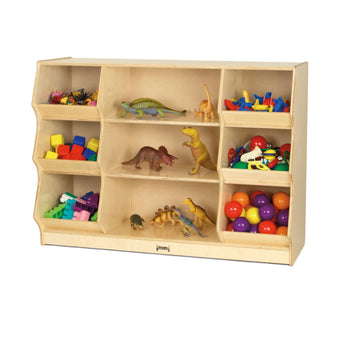Open Storage with Beveled Front