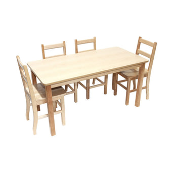 Solid Birch Classroom Table - Rectangle - 24
