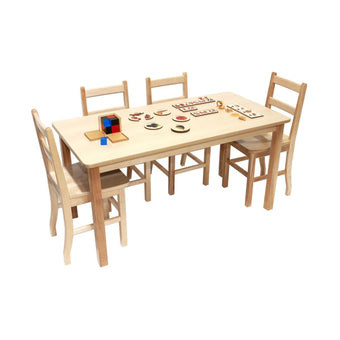 Solid Birch Classroom Table - Rectangle - 24