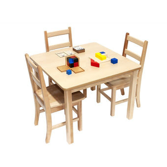 Solid Birch Classroom Table - Square - 30