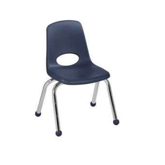 Stack Chair with Ball Glides, Single - Navy