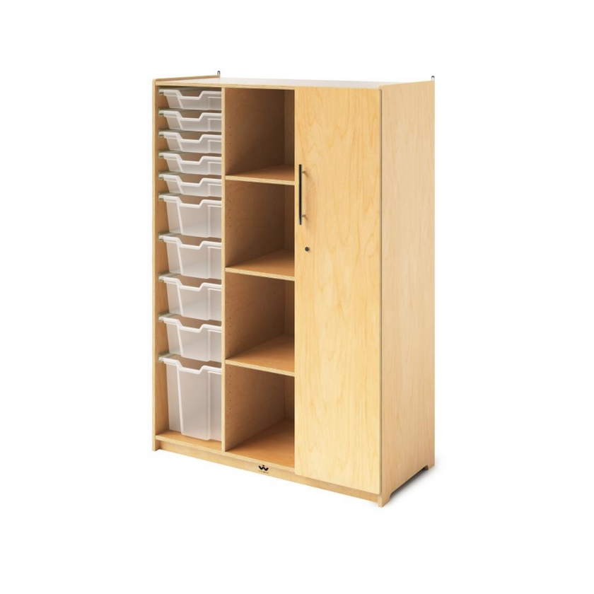 Teachers Wardrobe With Trays And Locking Door