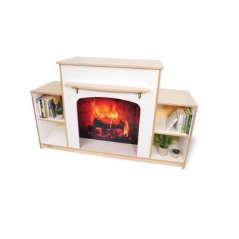 Warm and Welcoming Fireplace - White