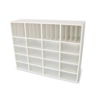 Whitney White Cubby Organizer Cabinet