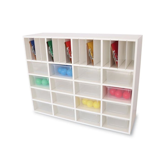 Whitney White Cubby Organizer Cabinet