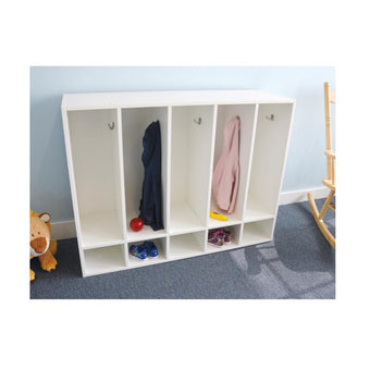Whitney White Five Section Coat Locker